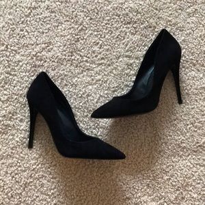 Steve Madden Black Suede Stilettos